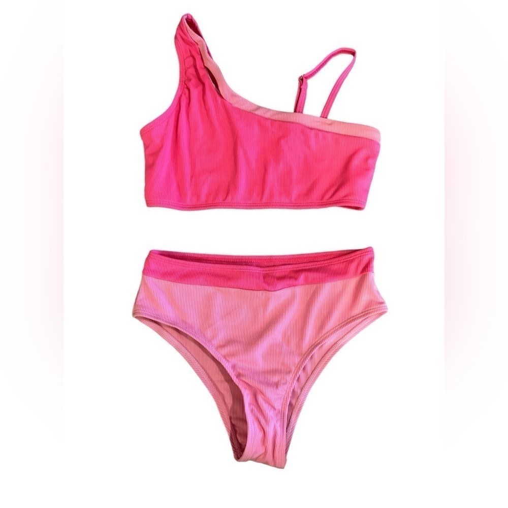 Girls Bathing Suit Color-Block Cutout - pink - size 11-12 years - Picture 2 of 3